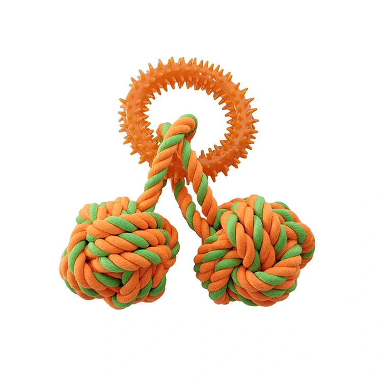 Blucky Ring Double Ball Rope zabawki bezpieczne dla szczeniąt