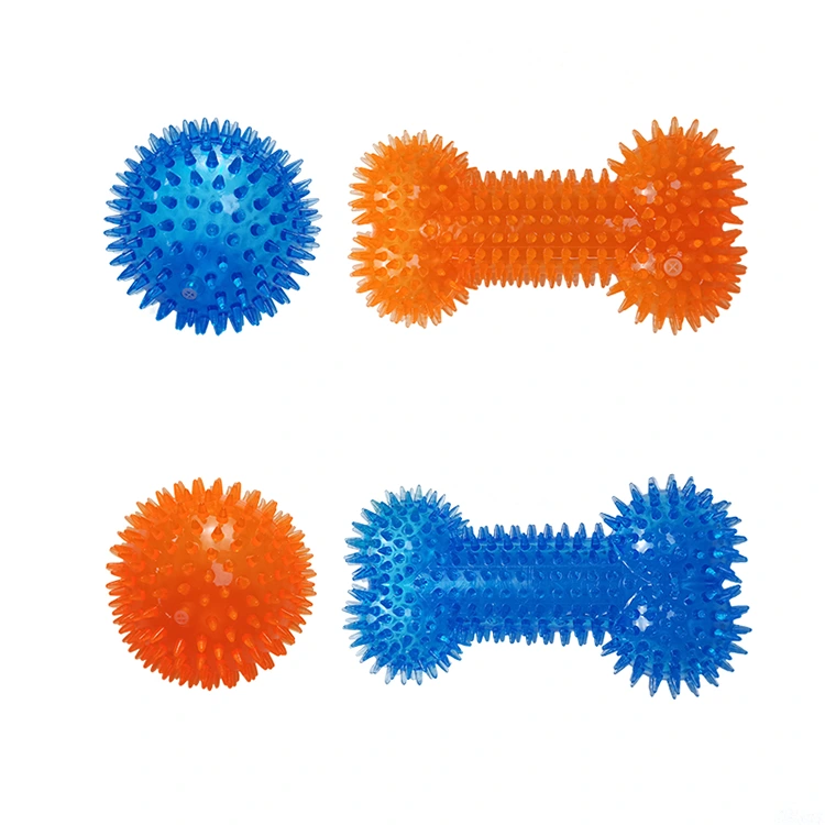TPR Spiky Bone Ball z piskiem